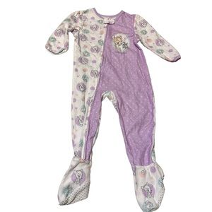 Disney Baby Bambi 24 Months One Piece Footie Pajamas Purple Zip Bodysuit